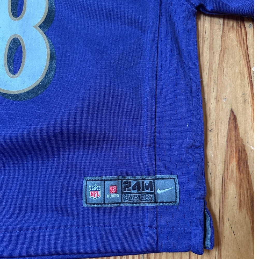 Nike Baltimore Ravens Lamar Jackson Jersey Kids Purple Athletic SIZE 24M - Picture 3 of 7